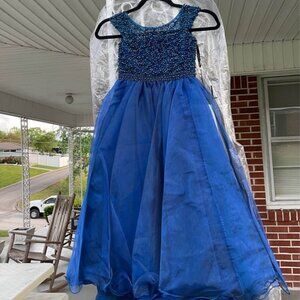 Sherri Hill navy pageant dress little girl size 5, new with tags